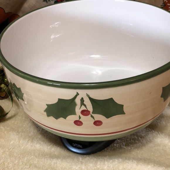 Home Victorian Holly Serving Bowl 5.5”x11” - Picture 2 of 8
